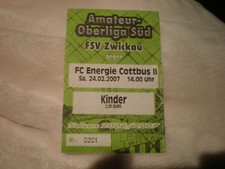 Sammler ticket fsv zwickau - ,