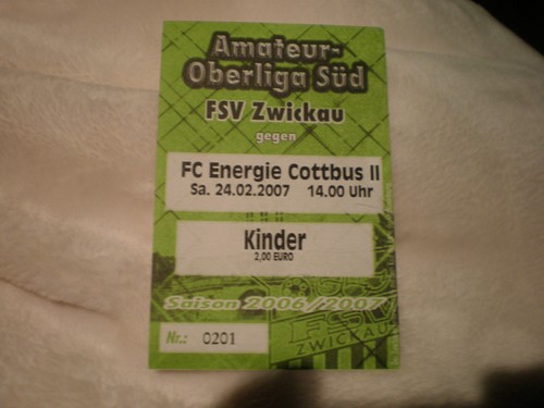 Sammler ticket fsv zwickau - sammler,