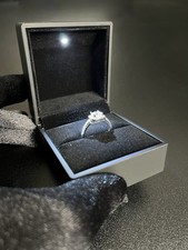 GRA Moissanit Silber Ring 6,5
