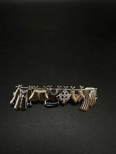 Krawattennadel 925 Sterling Silber Edel Elegant Kleider teilweise vergoldet