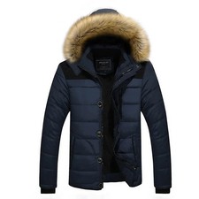 Herren Winter Warme Jacke Parka Mantel Stepp Kurzjacke gefüttert NEU