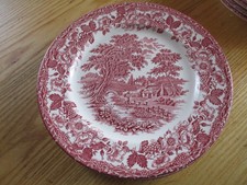 England Ironstone  rot 4 x  Speiseteller