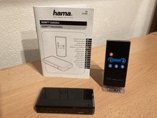 Hama 121760 HDMI Switch Umschalter 3 in 1 Schwarz Umschaltpult mit Fernbedienung