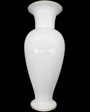 KPM Berlin Porzellanvase - Jugendstil 1920 - Weiß mit Goldrand