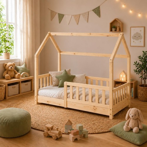 Kinderbett haus 80x160 - kinderbett,
