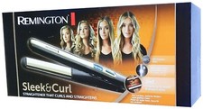 Remington S6540 Sleek & Curl Haarglätter 2 in 1 Glätteisen Keramik, 230°C