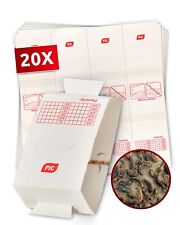 PIC Silberfischfalle 20x, Giftfrei, Mittel gegen Silberfische mit Starkem Kleber