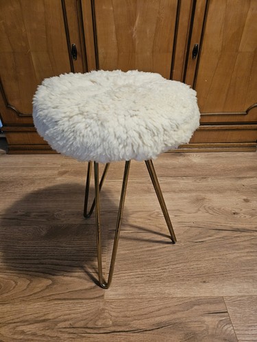 Vintage retro hocker weiß - vintage,