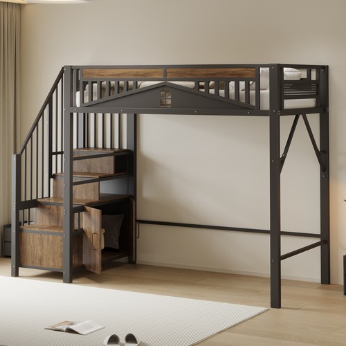 Hochbett loft metallbett - hochbett,