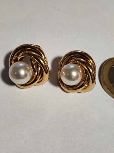 Ohrclips goldfarben knotenform - goldfarben,