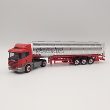 Herpa 1:87 Scania 124L Tank Sattelzug Scania Werbemodell Rot Silber *OVP* *SoMo*