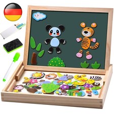 Magnetisches Holzpuzzle 100 Stück Doppelseitige Magnettafel Zeichenbret