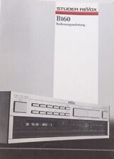 REVOX Original Bedienungsanleitung für B160 Tuner, guter Zustand, SV405
