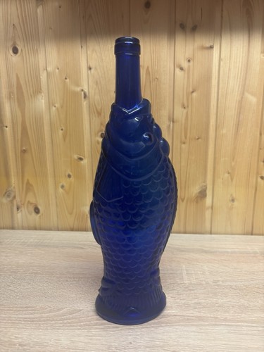 Blaue fischflasche glasflasche - fischflasche,