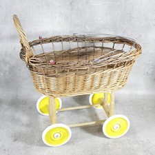 alter Kinder Wagen aus Korb Spielzeug Deko Puppenwagen Spielzeug Vintage Retro