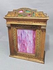 9165091 Wandschrank Haus-Apotheke um 1900 Kerbschnitzerei 54x42x25cm