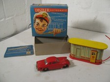 Distler Elektromatic Jaguar Tankstelle mit Karton 50er Jahre aus Nachlass (A 618