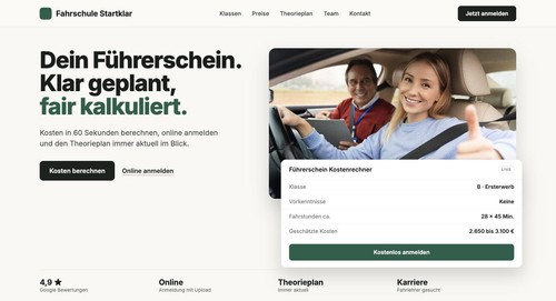 Fahrschule website erstellen - fahrschule,