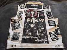 Punk Kutte Battle Vest Weiß