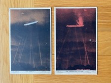 ALTE POSTKARTEN WWI DEUTSCHER ZEPPELINANGRIFF TOP ZUSTAND UNADRESSIERT