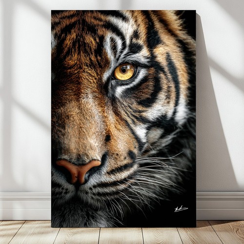 Xxl leinwand bild tiger natur - leinwand,