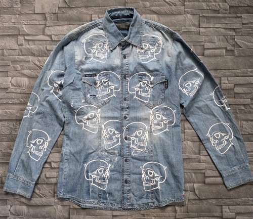 Philipp plein denim shirt - denim, ls