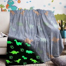 Leucht Kuschel Decke Dino Glow in the Dark Kuscheldecke Dino 130x150 Dinosaurier