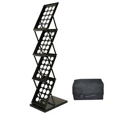 D-S Faltbarer A4 Metall-Prospektständer mit Tragtasche für Info, Kataloge, Messe