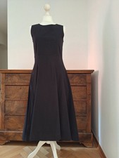 COS 36 Kleid Schwarz lang asymetrischer Saum Cotton clean chic