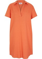 Tunika-Kleid mit Leinen Gr. 38 Kupferorange Damen Sommerkleid Minikleid Neu