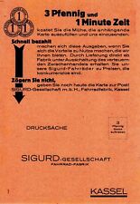 3w9440/ Reklame aus 1928 - Fahrrad-Fabrik – Sigurd-Gesellschaft – Kassel
