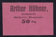 Gerbstedt: 50 Pfennig o.D. - Bäckerei Arthur Hübner