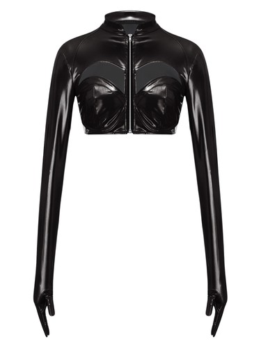 Damen crop top lackiertes - de,