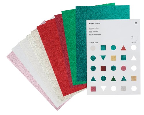 Rico design glitterpapier xmas - glitterpapier,