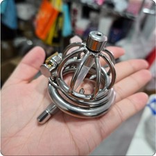 Männer Edelstahl Keuschheitskäfig Peniskäfig mit Harnröhre Chastity Cage Device