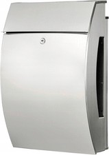 Burg-Wachter 3815 Edelstahl-Briefkasten mit Zeitungsständer