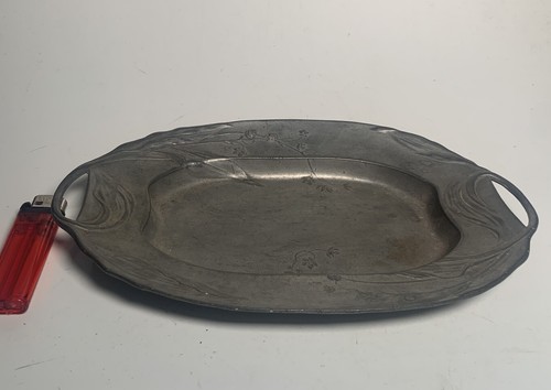 Antikes zinntablett jugendstil - antikes,