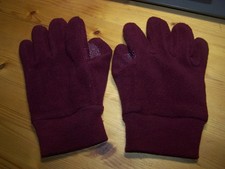 TCM Tchibo Mädchen Fleece Handschuhe weinrot Gr. 134-152