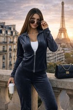 Damen Velours Trainingsanzug