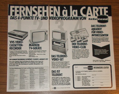Seltene werbung telerent - werbung,