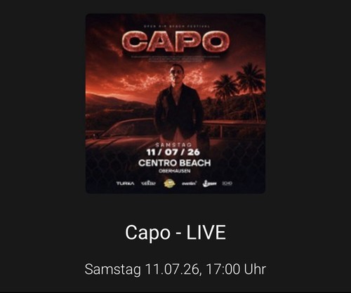 Capo live ticket juli - live,