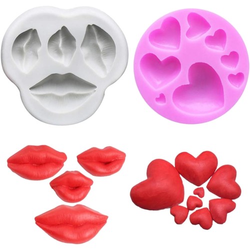 Silikonform herz lippen - silikonform,