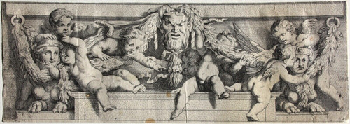 Ornamentfries mit putti - ornamentfries,