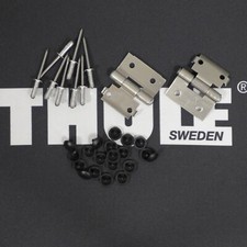 Thule 2x Alu Scharnier +Nieten+Kappen SW für Thule Jetbag Dachbox Apollo Tour...