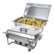 Valgus 9L Edelstahl (mit Kratzer) Chafing Dish Set Buffet Chafer Speisenwärmer
