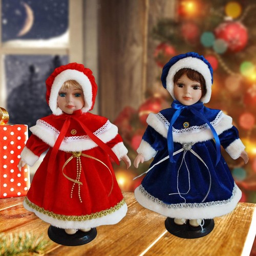 Porzellanpuppe samtkleid - porzellanpuppe, im