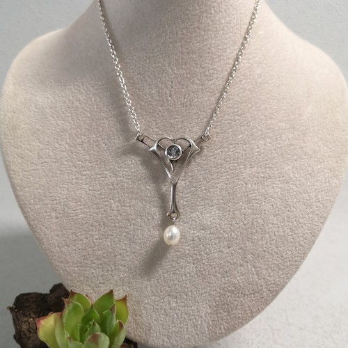 Jugendstil aquaschmuck collier - jugendstil,