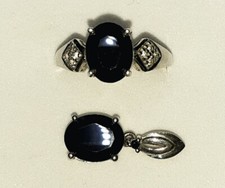 JUWELO Set Schwarzer Spinell