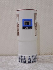 DDR Colditz Porzellan Vase Halle Sachsen - Vintage um 1970 - 22,3 cm - Souvenir