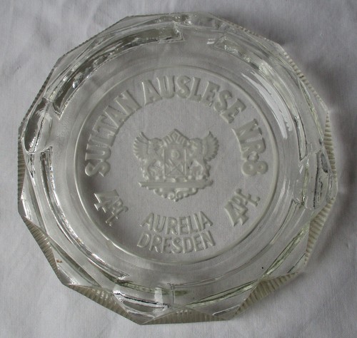Advertising glass ashtray - advertising,